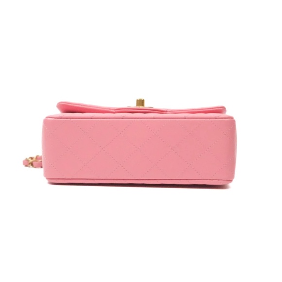 Chanel Quilted Mini Rectangular Pink Lambskin Gold Hardware (Entrupy Certified) - Picture 8 of 15